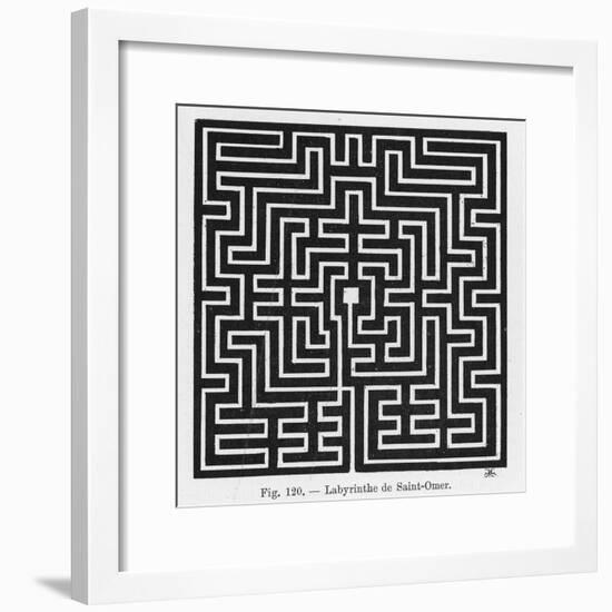 Square Maze in the Church of Saint-Omer France-null-Framed Photographic Print