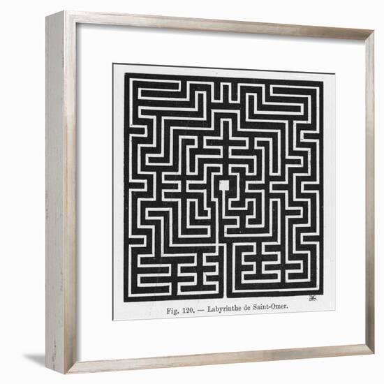 Square Maze in the Church of Saint-Omer France-null-Framed Photographic Print