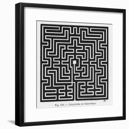 Square Maze in the Church of Saint-Omer France-null-Framed Photographic Print