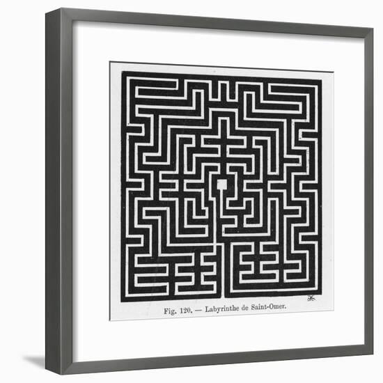 Square Maze in the Church of Saint-Omer France-null-Framed Photographic Print