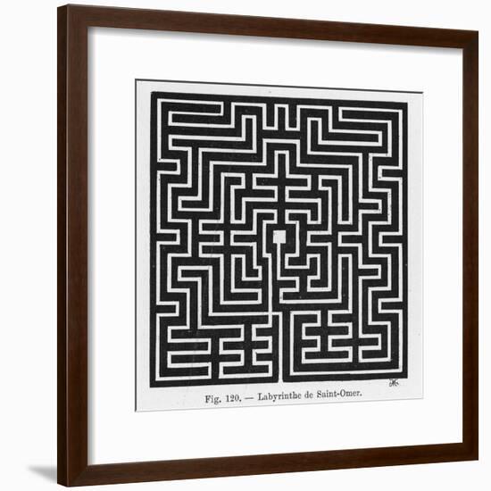 Square Maze in the Church of Saint-Omer France-null-Framed Photographic Print