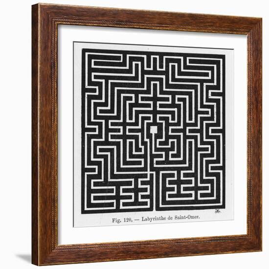 Square Maze in the Church of Saint-Omer France-null-Framed Photographic Print