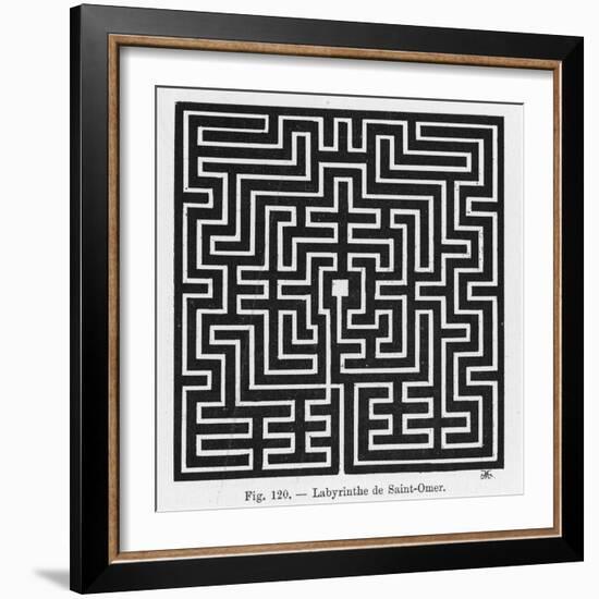 Square Maze in the Church of Saint-Omer France-null-Framed Photographic Print