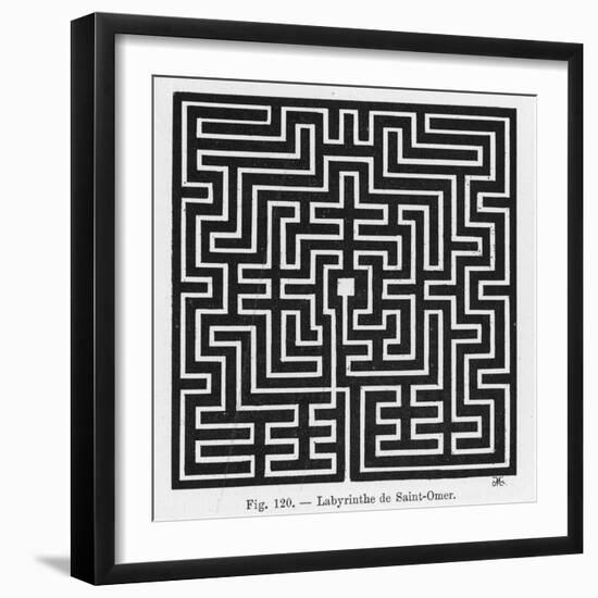 Square Maze in the Church of Saint-Omer France-null-Framed Photographic Print