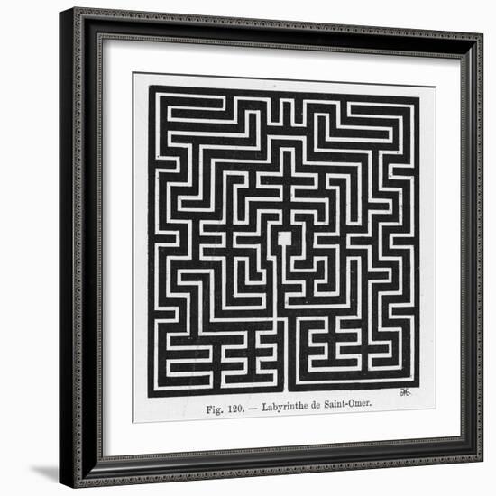 Square Maze in the Church of Saint-Omer France-null-Framed Photographic Print