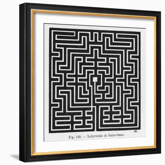 Square Maze in the Church of Saint-Omer France-null-Framed Photographic Print