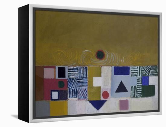Square Motif, Blue and Gold: The Eclipse-Victor Pasmore-Framed Premier Image Canvas