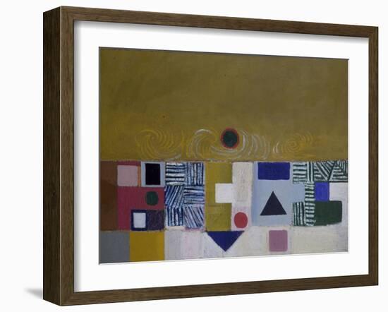 Square Motif, Blue and Gold: The Eclipse-Victor Pasmore-Framed Giclee Print