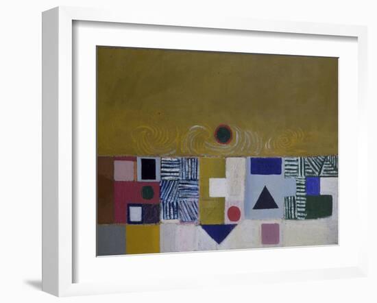 Square Motif, Blue and Gold: The Eclipse-Victor Pasmore-Framed Giclee Print