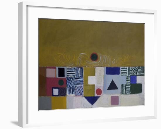 Square Motif, Blue and Gold: The Eclipse-Victor Pasmore-Framed Giclee Print