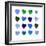 Square of Hearts 4-Janel Bragg-Framed Art Print