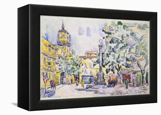 Square of the Hotel De Ville in Aix-En-Provence, Early 20th Century-Paul Signac-Framed Premier Image Canvas
