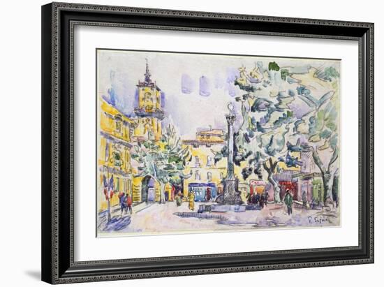 Square of the Hotel De Ville in Aix-En-Provence, Early 20th Century-Paul Signac-Framed Giclee Print