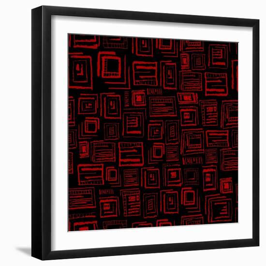 Square Pattern Design 02-LightBoxJournal-Framed Giclee Print