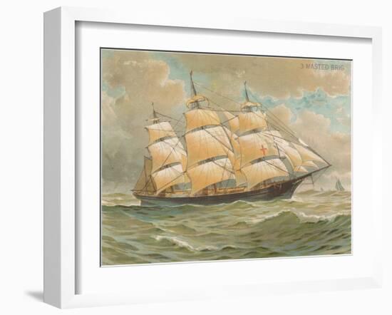 Square Rigged Sailing Ship-null-Framed Art Print