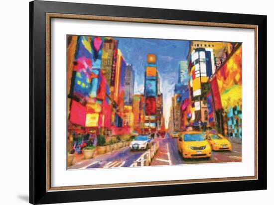 Square That Never Sleeps-Savannah Miller-Framed Art Print