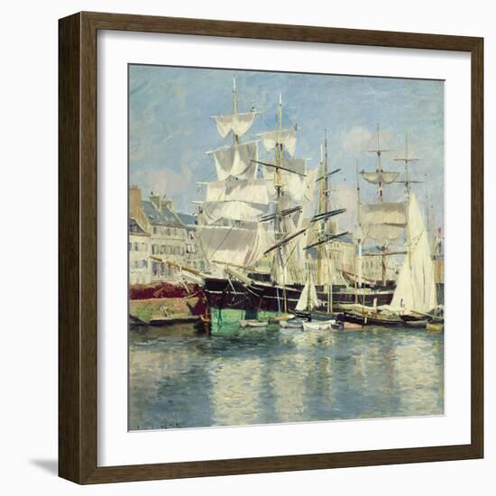 Squared - Riggers in Le Havre, 1886-Johannes Martin Grimelund-Framed Giclee Print