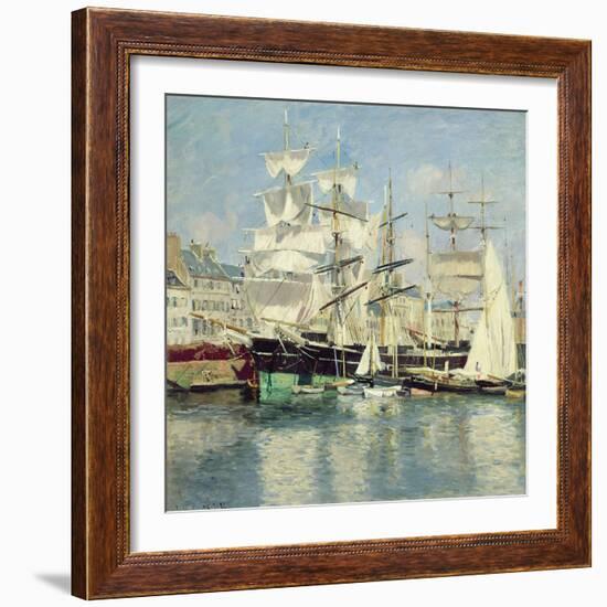 Squared - Riggers in Le Havre, 1886-Johannes Martin Grimelund-Framed Giclee Print