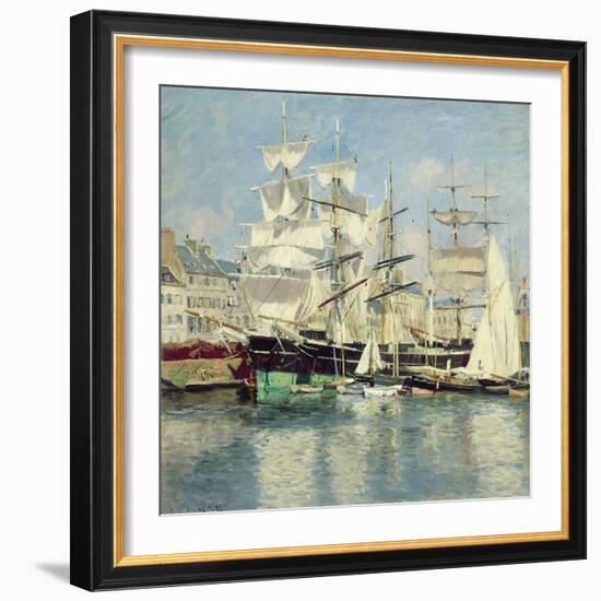 Squared - Riggers in Le Havre, 1886-Johannes Martin Grimelund-Framed Giclee Print