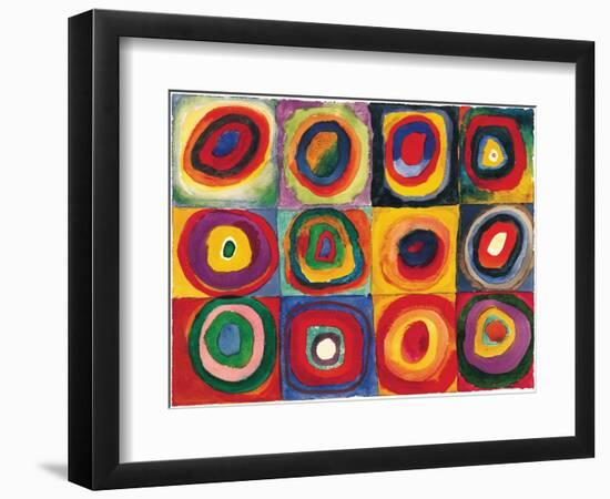 Squares with Concentric Circ-Wassily Kandinsky-Framed Premium Giclee Print