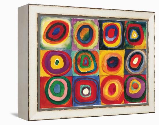 Squares with Concentric Circ-Wassily Kandinsky-Framed Stretched Canvas