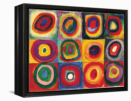 Squares with Concentric Circ-Wassily Kandinsky-Framed Stretched Canvas