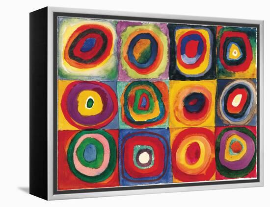 Squares with Concentric Circ-Wassily Kandinsky-Framed Stretched Canvas