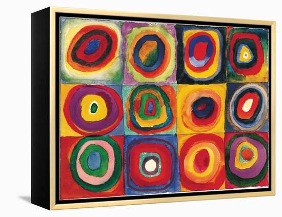 Squares with Concentric Circ-Wassily Kandinsky-Framed Stretched Canvas