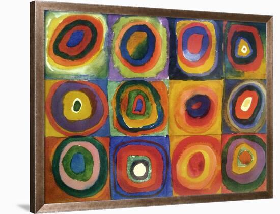 Squares with Concentric Circles-Wassily Kandinsky-Framed Giclee Print