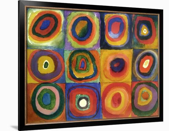 Squares with Concentric Circles-Wassily Kandinsky-Framed Giclee Print