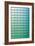 Squares with Gradated Green to Blue-null-Framed Art Print