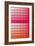 Squares with Gradated Orange to Red-null-Framed Art Print