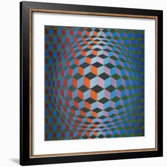 Squares-Victor Vasarely-Framed Premium Giclee Print