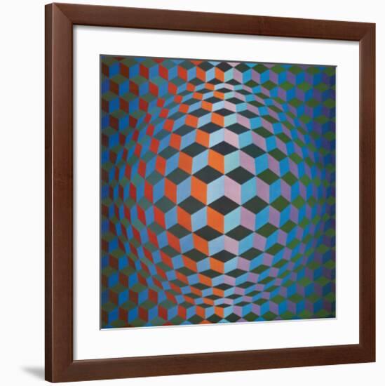 Squares-Victor Vasarely-Framed Premium Giclee Print