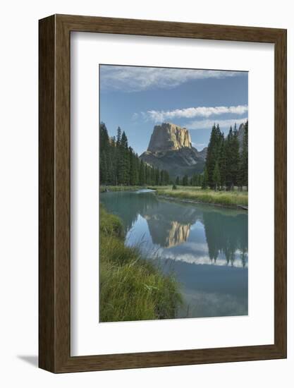 Squaretop Mountain reflected in Green River, Bridger Wilderness, Wind River Range, Wyoming.-Alan Majchrowicz-Framed Photographic Print