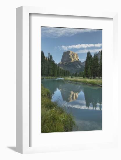 Squaretop Mountain reflected in Green River, Bridger Wilderness, Wind River Range, Wyoming.-Alan Majchrowicz-Framed Photographic Print