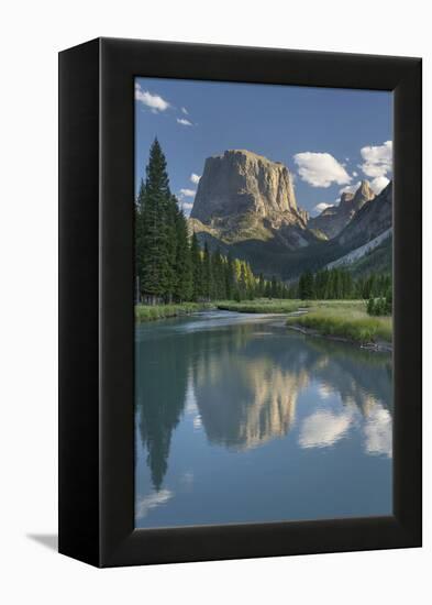 Squaretop Mountain reflected in Green River Bridger Wilderness, Wind River Range, Wyoming.-Alan Majchrowicz-Framed Premier Image Canvas