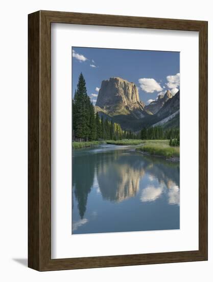 Squaretop Mountain reflected in Green River Bridger Wilderness, Wind River Range, Wyoming.-Alan Majchrowicz-Framed Photographic Print