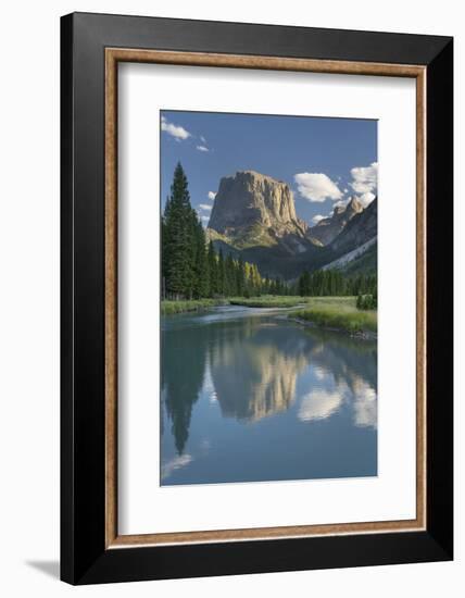 Squaretop Mountain reflected in Green River Bridger Wilderness, Wind River Range, Wyoming.-Alan Majchrowicz-Framed Photographic Print