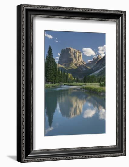 Squaretop Mountain reflected in Green River Bridger Wilderness, Wind River Range, Wyoming.-Alan Majchrowicz-Framed Photographic Print