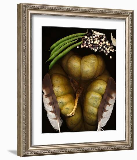 Squash Beans Corn indian Garden-null-Framed Art Print