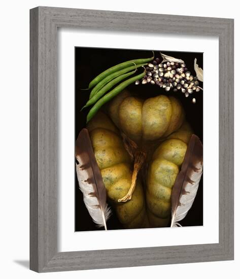 Squash Beans Corn indian Garden-null-Framed Art Print