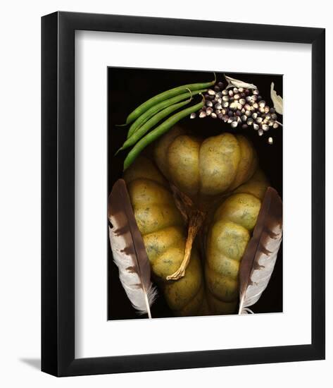 Squash Beans Corn indian Garden-null-Framed Art Print