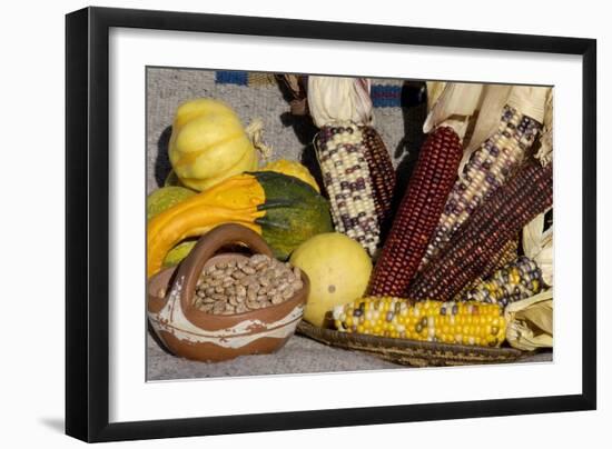 Squash, Corn, and Beans: the Three Sisters of Native American Agriculture-null-Framed Giclee Print