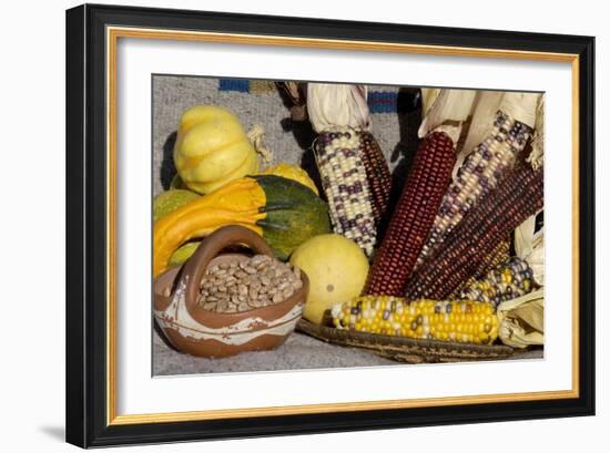 Squash, Corn, and Beans: the Three Sisters of Native American Agriculture-null-Framed Giclee Print