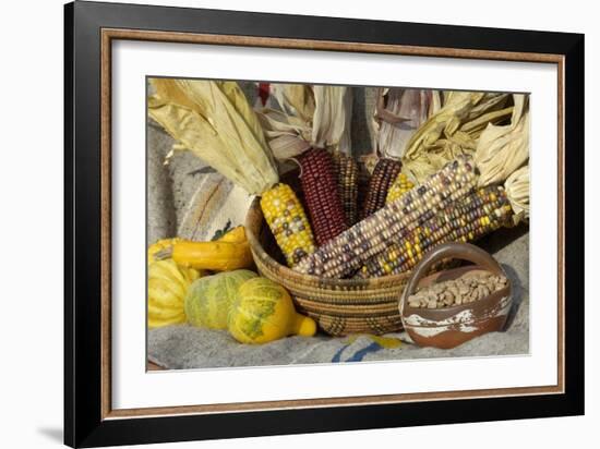 Squash, Corn, and Beans: the Three Sisters of Native American Agriculture-null-Framed Giclee Print