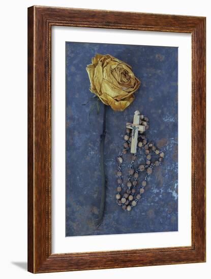 Squashed Dried Rose Once Cream And Now Brown-Den Reader-Framed Photographic Print