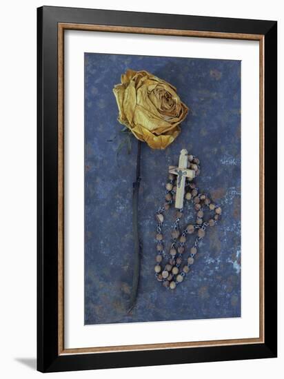 Squashed Dried Rose Once Cream And Now Brown-Den Reader-Framed Photographic Print