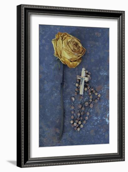 Squashed Dried Rose Once Cream And Now Brown-Den Reader-Framed Photographic Print