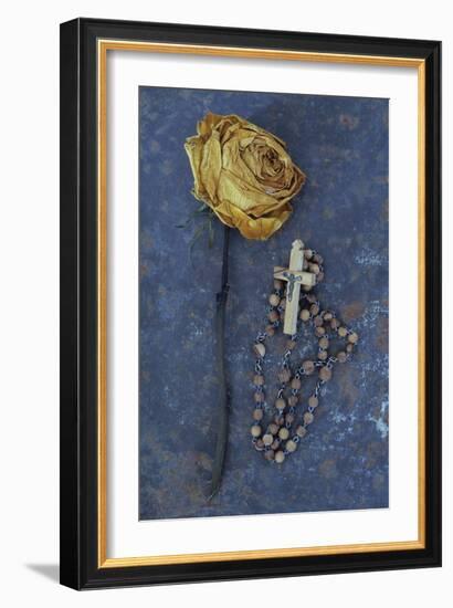 Squashed Dried Rose Once Cream And Now Brown-Den Reader-Framed Photographic Print